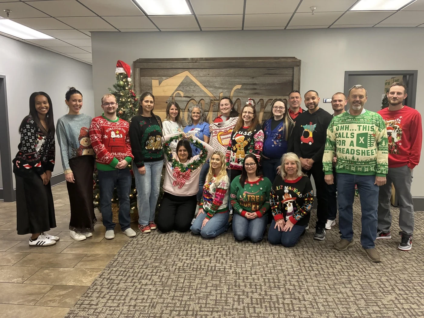 The Southern Exteriors team showing off their family-like company culture