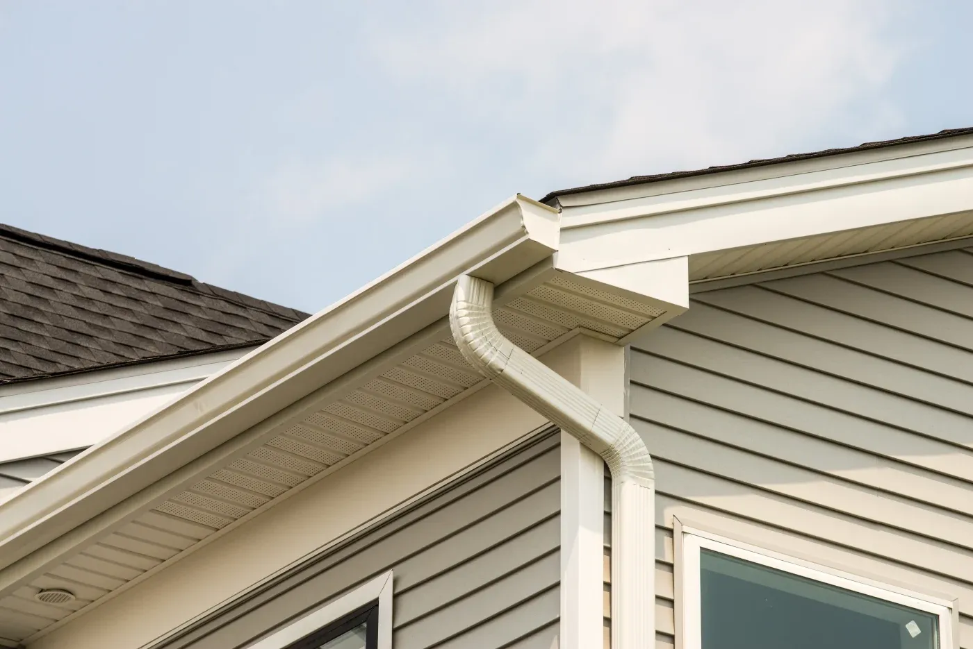 New gutters installed on a home in the Atlanta area.