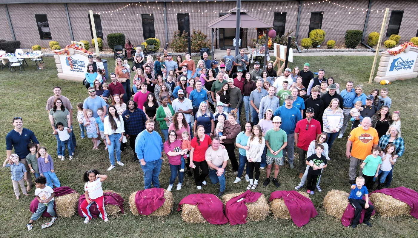 People gathering at the Southern Exteriors annual fall festival