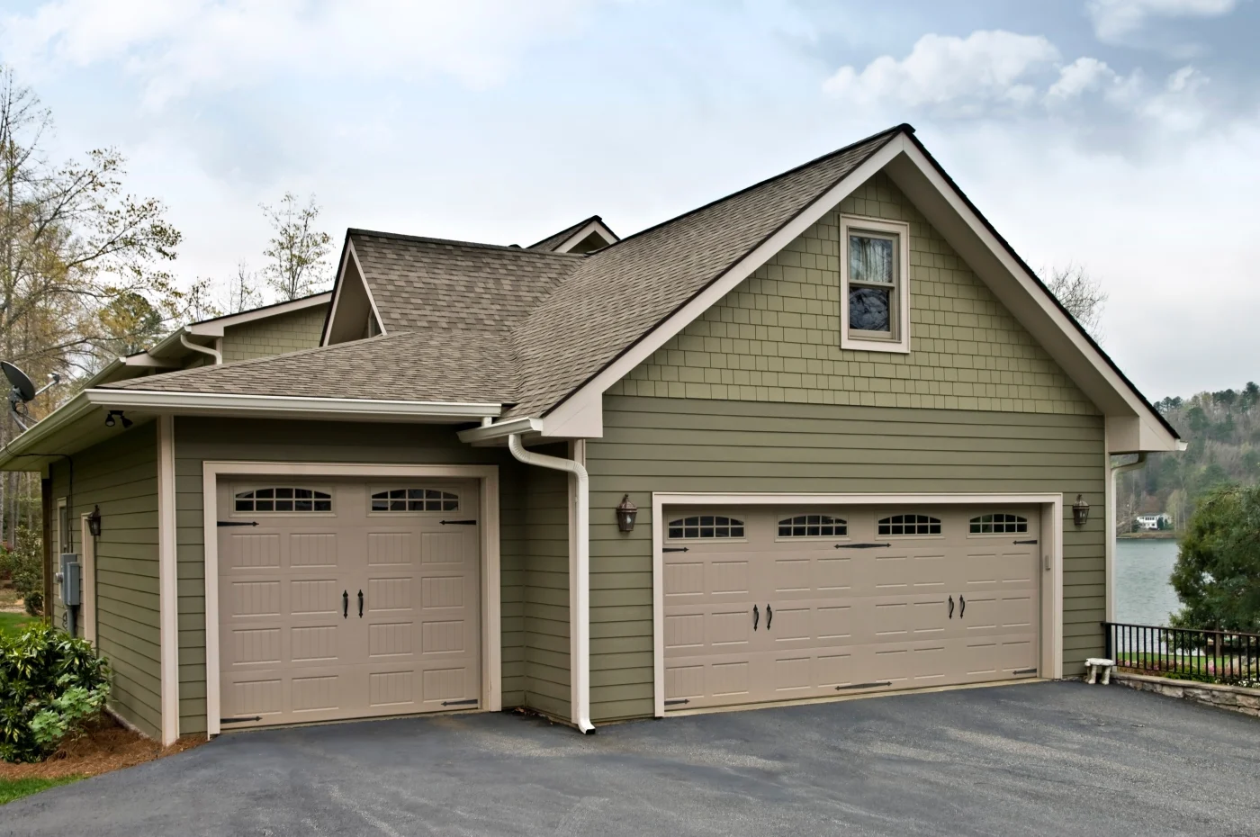 A Buckhead home with newly installed fiber cement siding
